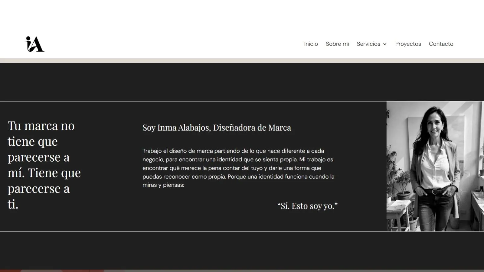 Ejemplo real web Inma Alabajos